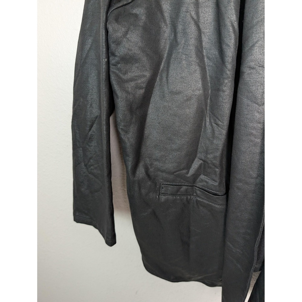 Lucky Brand Blazer 3XL Black Cotton Open Front Relaxed Fit Jacket - Picture 7 of 8